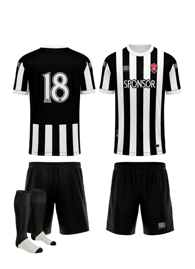 Divisa Gara CALCIO_LINEA TEAM_VERTICAL STRIPES_18 - Zero9sport - Divise sport personalizzate calcio, volley, basket