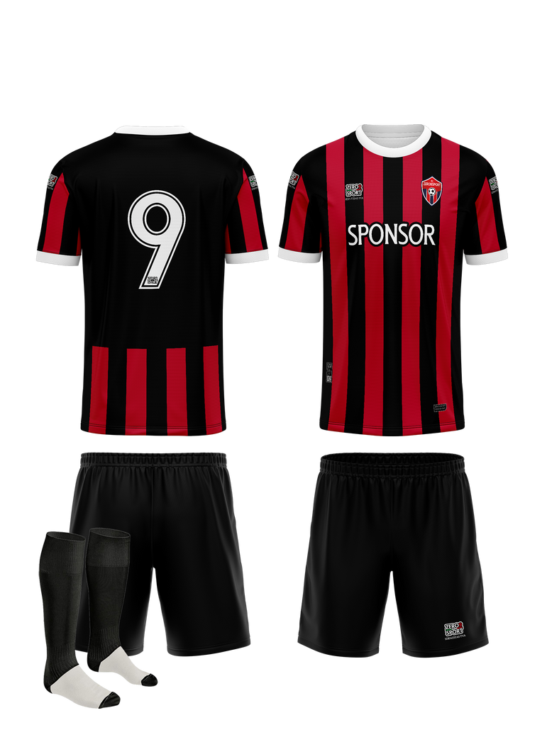 Divisa Gara CALCIO_LINEA TEAM_VERTICAL STRIPES_9 - Zero9sport - Divise sport personalizzate calcio, volley, basket